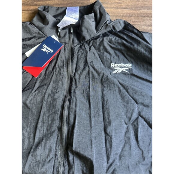 Reebok Men's Light Weight  RI Woven Track Jacket Full Zip Black XL - Picture 4 of 4